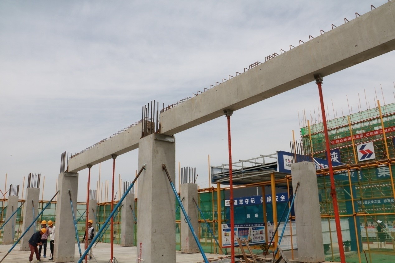 陕西省首个装配式框架结构办公楼进入施工阶段
